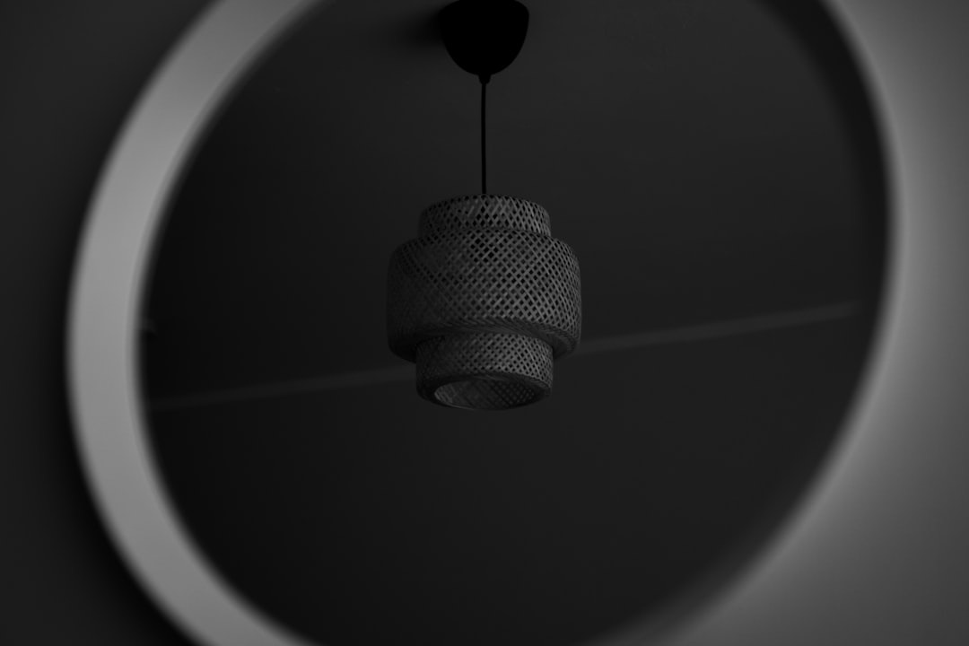Photo industrial wire mesh drum pendant lamp