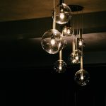 Photo vintage brass ceiling light